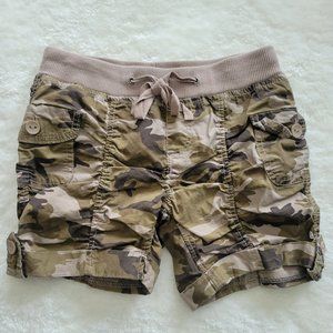 No Boundaries Camo Short for Girls Olive Green